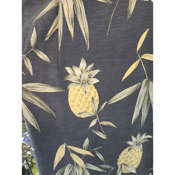 Tommy Bahama 100% Silk Pineapple & Palm Short Sleeve Shirt Men's Large Blue - Picture 9 of 9